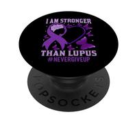 ¡Soy más Fuerte Que el Lupus! Mes de concientización sobre el Lupus Guerrero PopSockets PopGrip Adhesivo