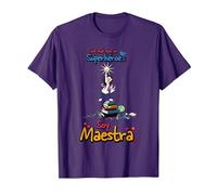 Soy más Que un Superhéroe Soy Maestra Camiseta, Hombre, Morado, M