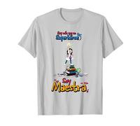 Soy más Que un Superhéroe Soy Maestra Camiseta, Hombre, Plata, L