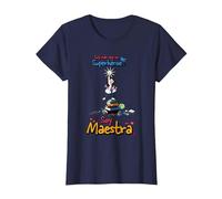 Soy más Que un Superhéroe Soy Maestra Camiseta, Mujer, Azul Marino, 3XL