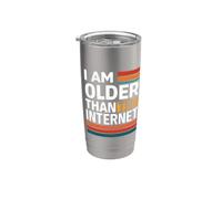 Soy mayor que el Internet Divertido Humor Retro Meme Floppy Vaso térmico de acero inoxidable de doble pared