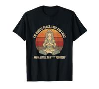 Soy Mayormente Paz Amor y Luz Divertido Meditación Yoga Camiseta