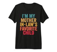 Soy mi Hijo Favorito de mi Suegra Divertido Padre Retro Camiseta Premium
