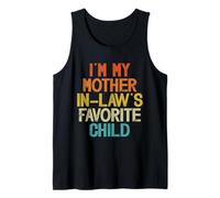 Soy mi Hijo Favorito de mi Suegra Divertido Padre Retro Camiseta sin Mangas