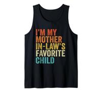 Soy mi Hijo Favorito de mi Suegra Divertido Padre Retro Camiseta sin Mangas