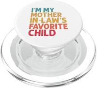 Soy mi Hijo Favorito de mi Suegra Divertido Padre Retro PopSockets PopGrip para MagSafe