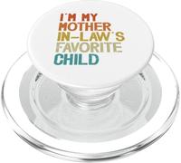 Soy mi Hijo Favorito de mi Suegra Divertido Padre Retro PopSockets PopGrip para MagSafe