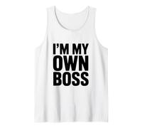 Soy mi Propio Jefe Cita Motivacional para emprendedores Camiseta sin Mangas