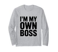 Soy mi Propio Jefe Cita Motivacional para emprendedores Manga Larga