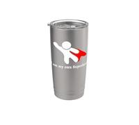 Soy mi propio superhéroe afirmación positiva Vaso térmico de acero inoxidable de doble pared
