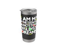 Soy mis antepasados del decimonoveno Sueños más salvajes Gratis Hombres Mujeres Vaso térmico de acero inoxidable de doble pared