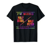 Soy Mixto Half Je-sus Half Peter Run Up & See Who You Get Camiseta