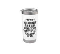 Soy muy vulnerable RN Si alguna chica mala es graciosa Aproveche Vaso térmico de acero inoxidable de doble pared