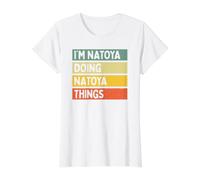 Soy Natoya Doing Natoya Things Cosas Divertida Cita Personalizada Camiseta gráfica económica, Mujer, Blanco, S