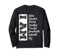 Soy Negro Mes de la Historia Fuerte Educado Negro Orgulloso Manga Larga