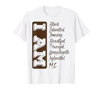 Soy Negro Mes de la Historia Fuerte Educado Orgulloso Afro Camiseta