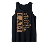 Soy Negro Mes de la Historia Fuerte Educado Orgulloso Afro Camiseta sin Mangas