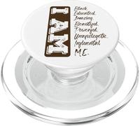 Soy Negro Mes de la Historia Fuerte Educado Orgulloso Afro PopSockets PopGrip para MagSafe