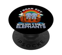 Soy Noé, el Chico Que tenía un par de Elefantes, Noah's Ark Religious PopSockets PopGrip Adhesivo