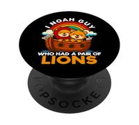 Soy Noé, el tío Que tenía un par de Leones, el Arca de Noé, religioso PopSockets PopGrip Adhesivo