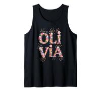 Soy Nombre Olivia Personalized Girl Garden Reunion Camiseta sin Mangas