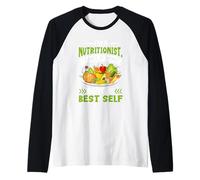 Soy nutricionista Te ayudo a ser tu Mejor yo Camiseta Manga Raglan