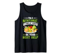 Soy nutricionista Te ayudo a ser tu Mejor yo Camiseta sin Mangas