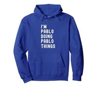 Soy Pablo Haciendo Cosas de Pablo Sudadera con Capucha, Unisex para Adultos, Azul Real, L