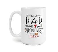 Soy Papá ¿Cuál Es Tu Poder? Tazas De Regalo Cerámica Tazón De Café Graciosa Tazas Té Regalos Novedosos Para Familiares Oficina Navidad 330Ml