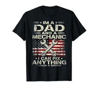 Soy papá y mecánico, Puedo Arreglar Cualquier Cosa, Bandera Estadounidense Vintage Camiseta