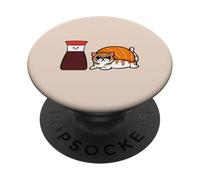 Soy Persian Cat Sushi PopSockets PopGrip Adhesivo
