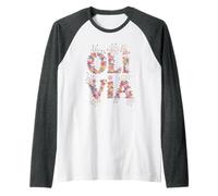 Soy Primer Nombre Olivia Personalizado Girl Garden Reunion Mom Camiseta Manga Raglan