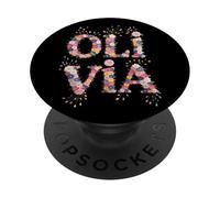 Soy Primer Nombre Olivia Personalizado Girl Garden Reunion Mom PopSockets PopGrip Adhesivo