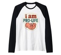 Soy Pro-Vida Anti-Aborto Embarazada Nueva Madre Feto Bebé Camiseta Manga Raglan