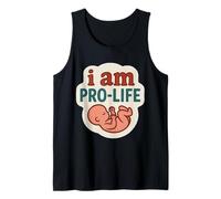 Soy Pro-Vida Anti-Aborto Embarazada Nueva Madre Feto Bebé Camiseta sin Mangas