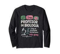 Soy Profesor de Biología Más Guay Diseño Divertido Manga Larga