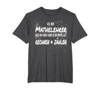 Soy Profesor de matemáticas Camiseta, Hombre Tallas Grandes, Jaspeado Oscuro, 4X Alto