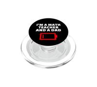 Soy Profesor de matemáticas y papá Cansado Padre matemático Broma PopSockets PopGrip para MagSafe