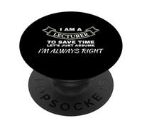 Soy Profesor Siempre Tengo razón Conferenciando y enseñando PopSockets PopGrip Adhesivo