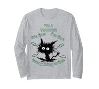 Soy Profesor Todo es Buen Humor Diseño Ropa de Trabajo Manga Larga