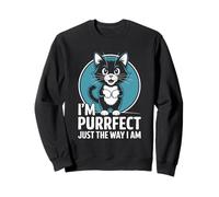 Soy Purrfect Just The Way I Am Cat Lover Feline Pet Meow Sudadera
