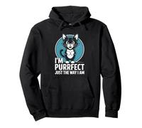 Soy Purrfect Just The Way I Am Cat Lover Feline Pet Meow Sudadera con Capucha