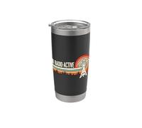 Soy Radio-Activo Retro Operador Amateur Frecuencia Ham Radio Vaso térmico de acero inoxidable de doble pared