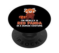 Soy realmente un panda rojo en un traje humano PopSockets PopGrip Adhesivo