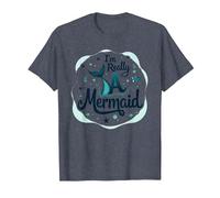 Soy Realmente una Sirena: fantasía caprichosa del océano Camiseta, Hombre, Azul Jaspeado, 5XL