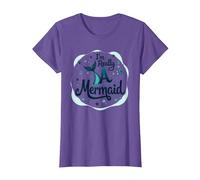 Soy Realmente una Sirena: fantasía caprichosa del océano Camiseta, Mujer, Morado Jaspeado, XL