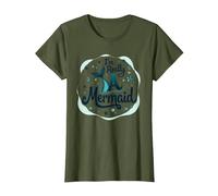 Soy Realmente una Sirena: fantasía caprichosa del océano Camiseta, Mujer, Verde Oliva, L