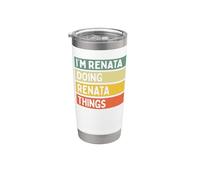 Soy Renata Doing Renata Things Funny Citas Personalizadas Vaso térmico de acero inoxidable de doble pared