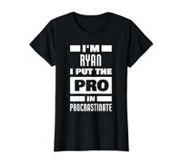 Soy Ryan Diciendo un Nombre Divertido de Ryan Camiseta gráfica económica, Mujer, Negro, L