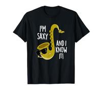 Soy Saxy Y Lo Sabes Divertido Juego de Palabras Musicales Camiseta